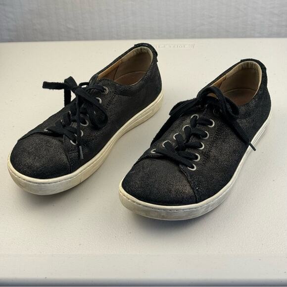 Birkenstock Arran Shoe Unisex Comfort Cork Sneakers Women 7 Men 6 EUR 38 Black - Picture 1 of 15
